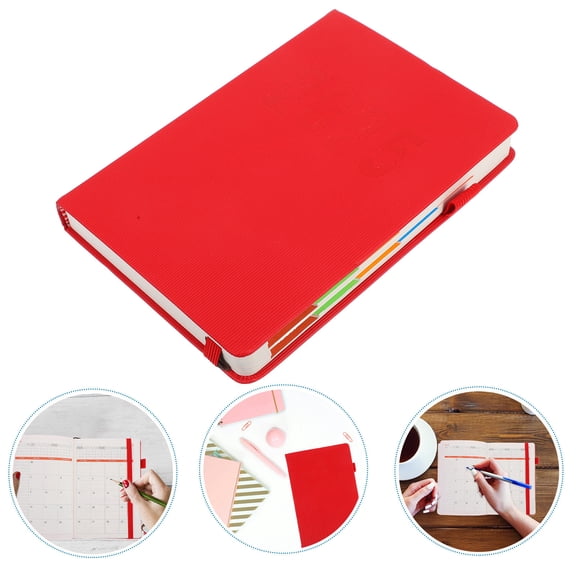 LITINKIMI School Planner Paper Red Monthly Scheduler for Students Teachers 1Pack