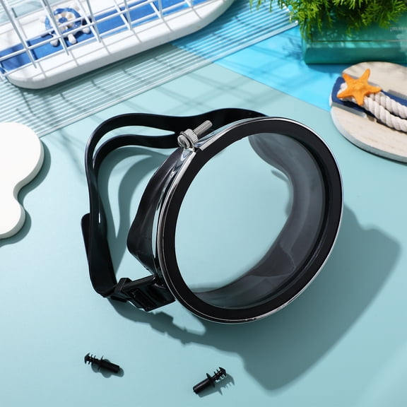 LITINKIMI Oval Scuba Diving with Tempered Glass Lens, Comfortable Rubber Snorkel for Adults, Swimming, Freediving & Underwater Exploration