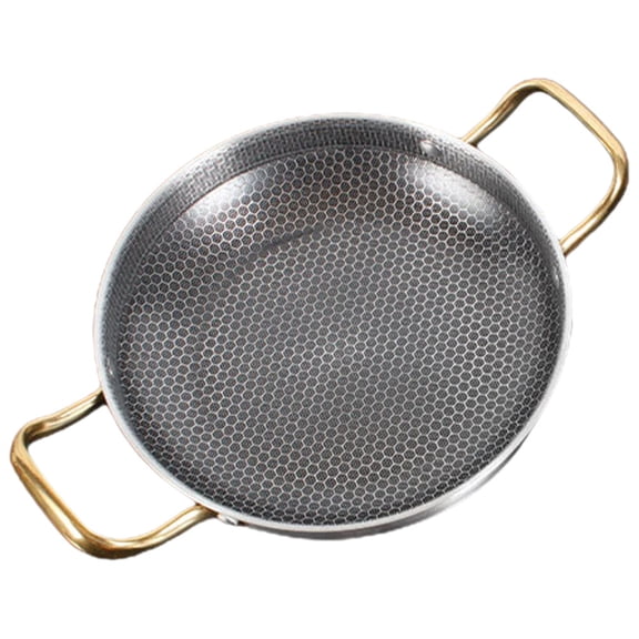 LITINKIMI Seafood Crayfish Cooking Pan Nonstick Stainless Steel with Double Ears 1Set