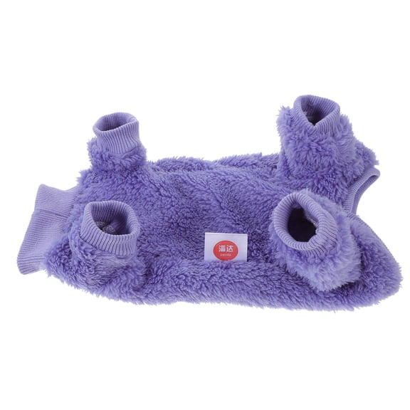 LITINKIMI Skin Friendly Purple Winter Cat Clothes Double Fleece Coat for Warmth and Comfort