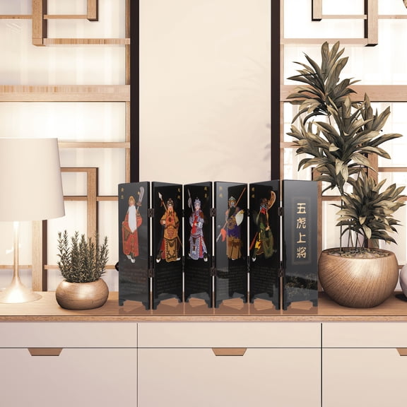 LITINKIMI Small Room Divider Screen for Living Room, Chinese Traditional Style Decorative Panel, 1 Set