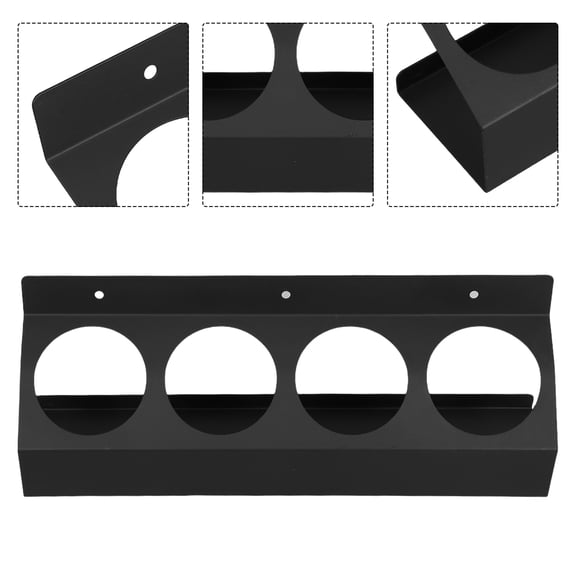 LITINKIMI Spray Paint Can Storage Rack Wall Mounted Black Metal Spray Can Holder for Garage
