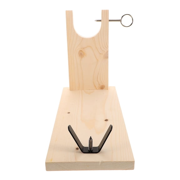 LITINKIMI Beige Wooden Ham Stand with U Shape Base for Stable Ham Slicing