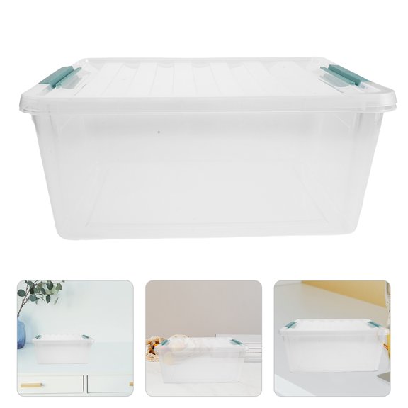 LITINKIMI Stackable Clear Storage Bins with Lids Plastic Organizer for Small Space Storage