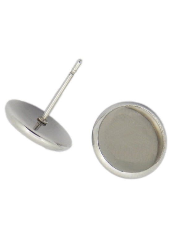 Stainless Steel Earring Posts Findings for Jewelry Making, 40pcs Earring Setting Components