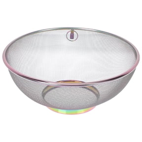 LITINKIMI Stainless Steel Mesh Strainer with Plated , Kitchen Rice Sieve and Vegetable Drainer for Cooking