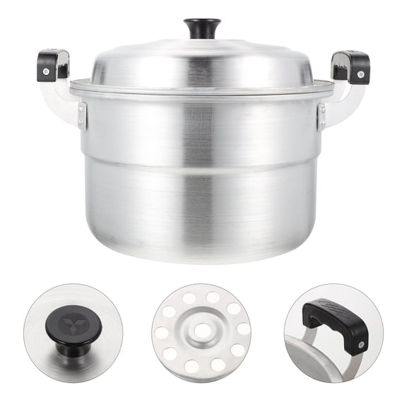 LITINKIMI Steam Pot Aluminum Dual Handles Cooking Instant Noodles Chefs Cooking Pot 1Pack