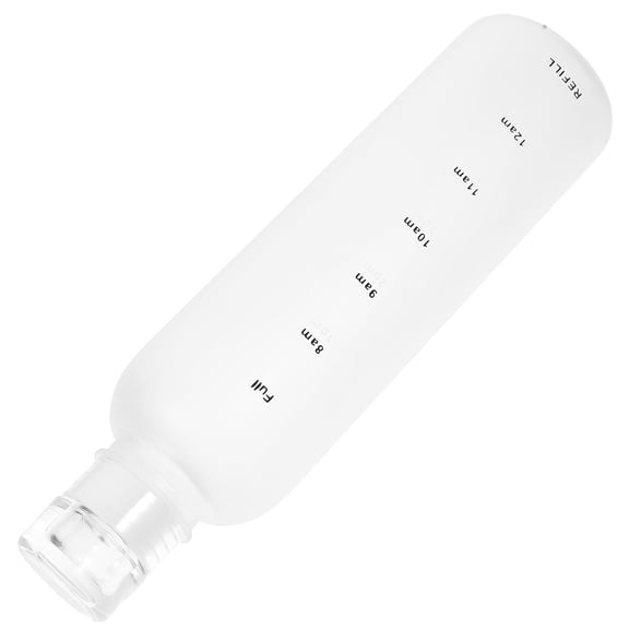 LITINKIMI Stylish White Plastic Water Bottle with Water Level Scale for Everyday Fitness and Travel