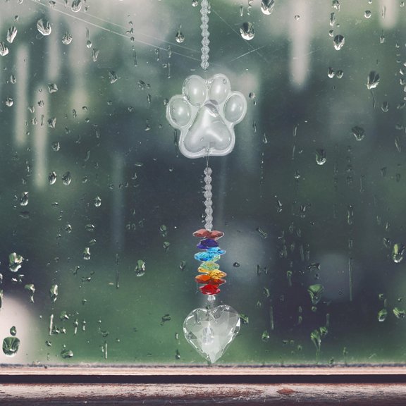 LITINKIMI Outdoor Hanging Crystal Sun Catcher with Weather-Resistant Pendant for Garden and Patio Decor