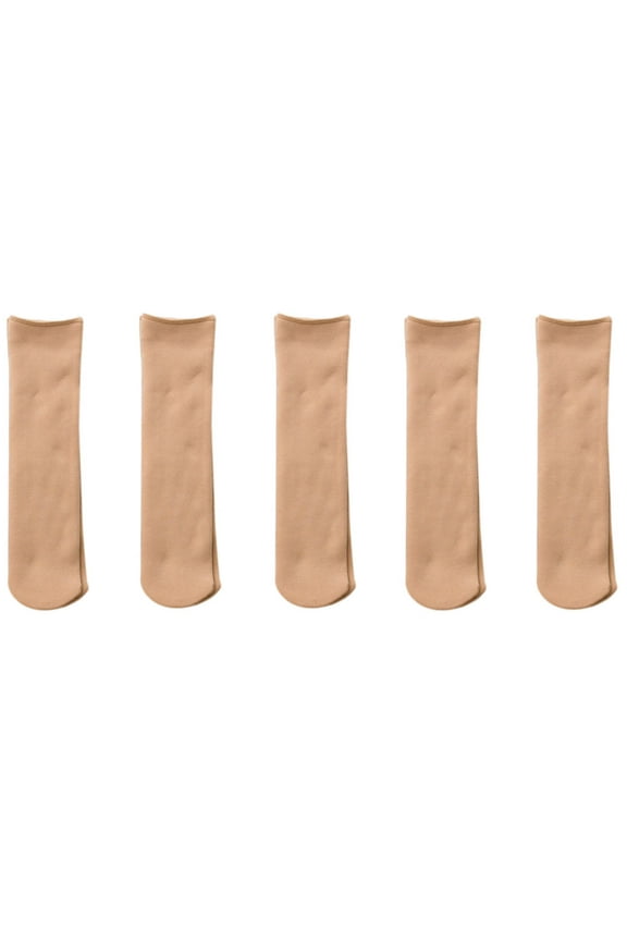 Thick Socks for Women 5 Pairs Winter Warm Thermal Socks Skin Tone