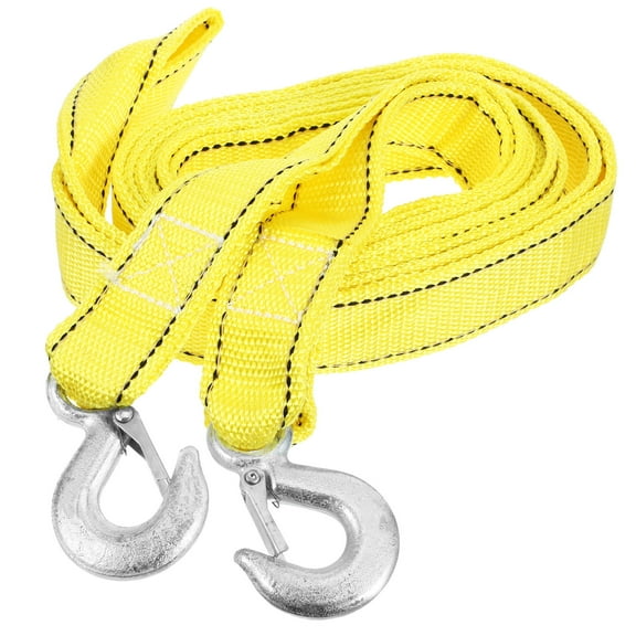 LITINKIMI Tow Rope for Truck Heavy Duty Yellow Polypropylene Vehicle Strap with Easy Setup Hooks