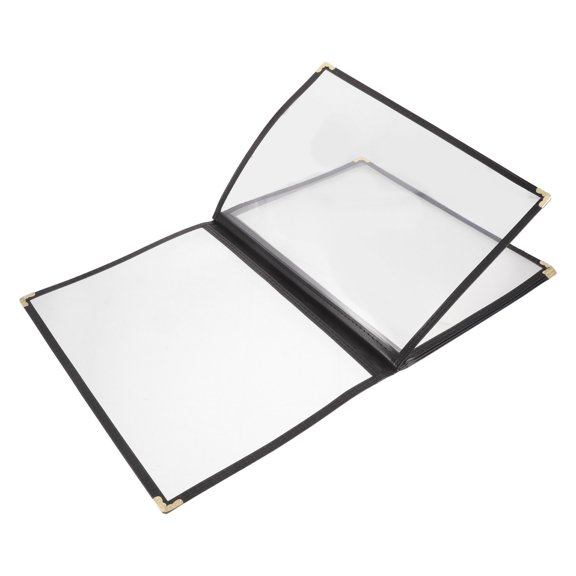 LITINKIMI Transparent PVC Menu Covers for Restaurant Display Clear Loose Leaf Binder Notebook
