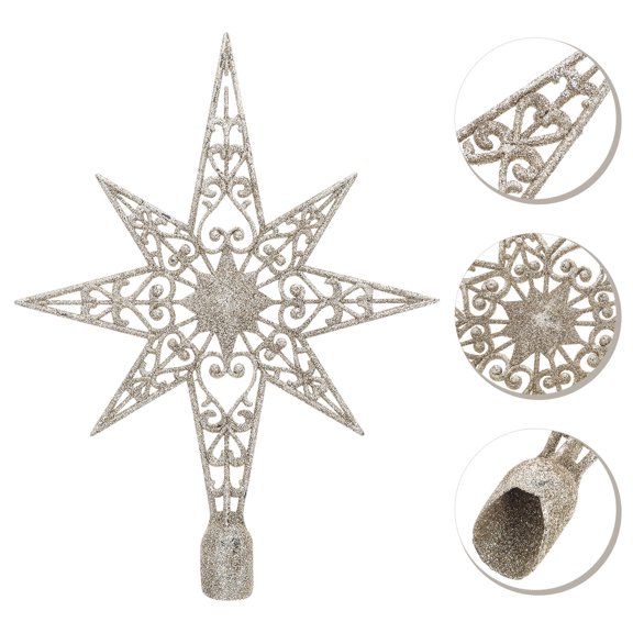 LITINKIMI Tree Topper For Christmas Star 1Pcs 11.8X7.1X0.8in Multi Color Plastic