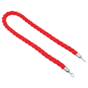 LITINKIMI Twisted Red Rope Barrier for Effective Crowd Separation and Elegant Event Queue Control