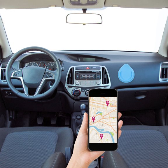 LITINKIMI Universal Blue Car Phone Holder with Self-Adhesive Design for Secure Mobile Support