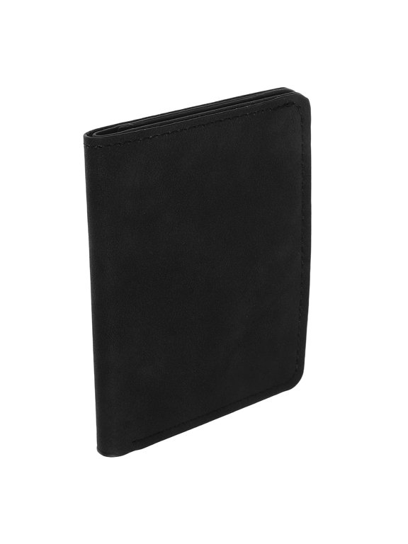 Vertical Credit Card Holder Organizer for Travel and Home Use, Black Compact Wallet