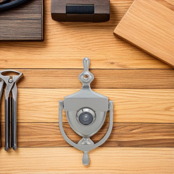LITINKIMI Versatile Door Knocker Ring Pull with Hidden Peephole for Exterior Door Hardware