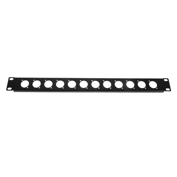 LITINKIMI Wall Mount Cord Organizer Black Rack Panel with 12 Port High Density Cable Storage