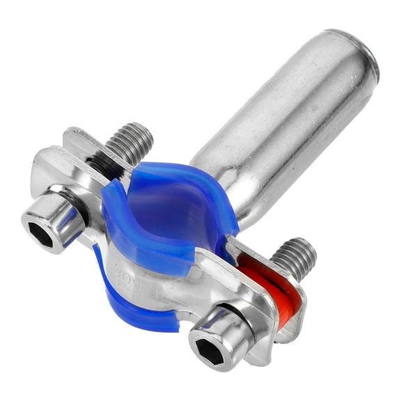 LITINKIMI Wall Mounted Adjustable Support Bracket 1Pack Stainless Steel Pipe Hangers Silver 3.5x2.2x1.0in