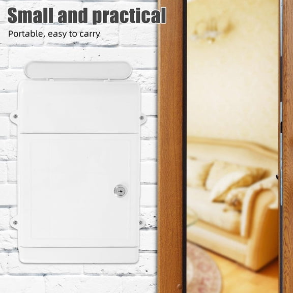LITINKIMI Stylish White Wall Mounted Lock Mailbox for Letters - Weatherproof and Versatile