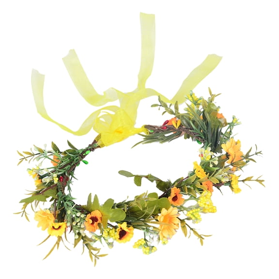 LITINKIMI Silk Cloth Wedding Wreath Headdress Hair Accessory for Vacations and Special Occasions, 1 Piece