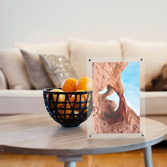 LITINKIMI White Acrylic Photo Frame for Desktop Display Clear Picture Frame for Certificates and Posters