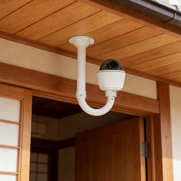 LITINKIMI White Aluminum Alloy Extendable Security Camera Mount Bracket with Multiangle Adjustment