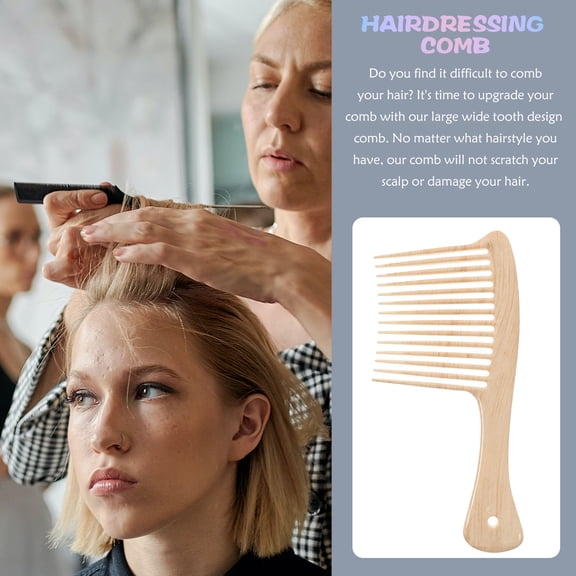 LITINKIMI Wide-Tooth Plastic Haircare Comb for Bedroom Gentle on Scalp with Large Teeth Spacing