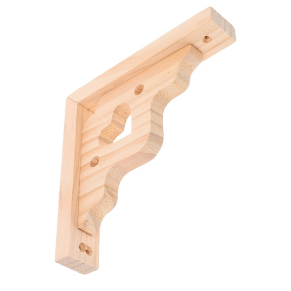 LITINKIMI Decorative Solid Wood Floating Shelf Bracket for Bedroom and Office Wall