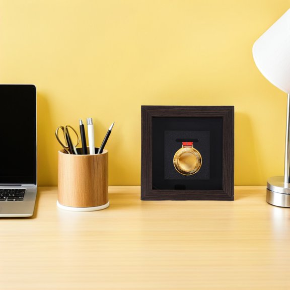 LITINKIMI Wooden Medal Holder Box with High Load Capacity for Badge Collection and Award Ribbons