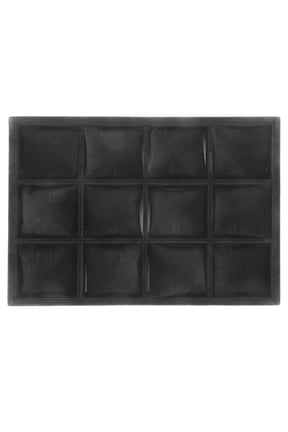 Black Wrist Watch Organizer Tray with Cushioned Grid for Secure and Stylish Display Storage