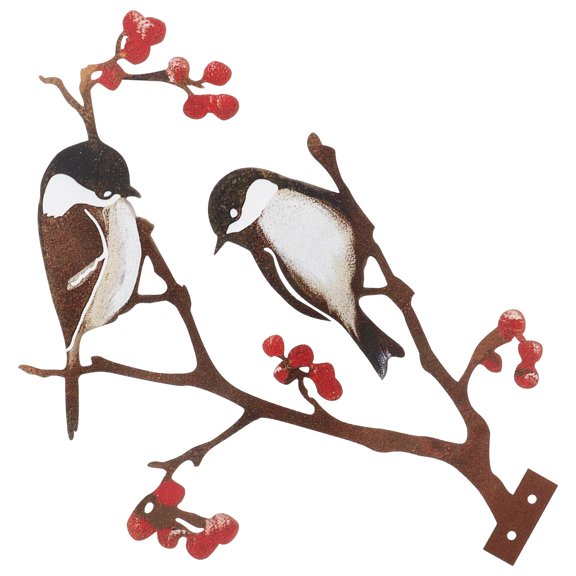 LITINKIMI metal bird for tree Artistic Bird on Branch Iron Garden Statue 1Pack