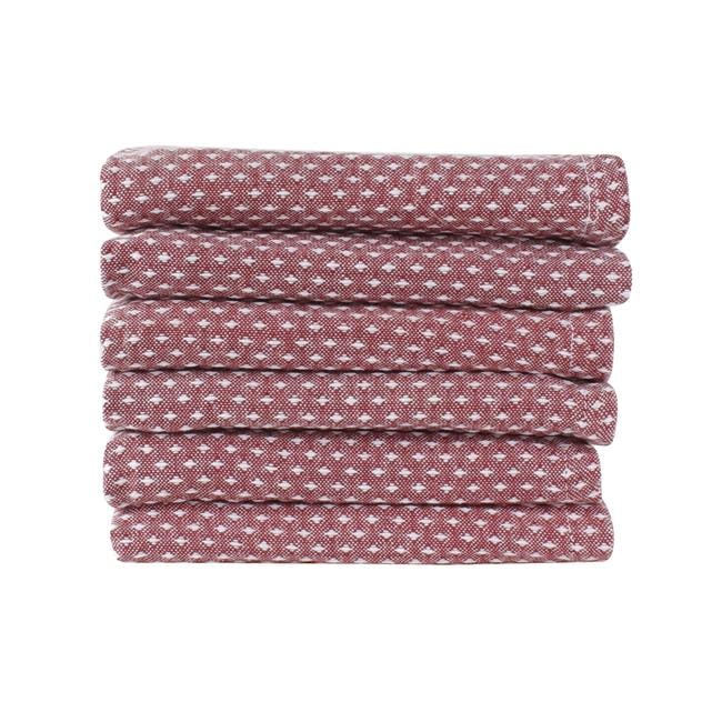 LITO Linen & Towel LSFL023 18 x 28 in. Rice Weave Towel Maroon - Pack ...