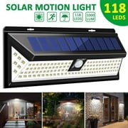 LITOM 118LED Solar Light Outdoor Wireless Motion Sensor Wall Yard Garden Pathway Lamps