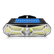 LITOM 126LEDs Solar Wall Light Human Body Sensor IP65 Waterproof with 3 Modes Bright Wireless Solar Wall Lamp For Outdoor Use