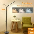 thumbnail image 1 of LITOM 360° Adjustable Gooseneck LED Standing Lamp, USB Rechargeable Floor Light, 3 Color Adjustable Brightness LED Floor Lamp for Bedroom, Living Room, Work, 1 of 12