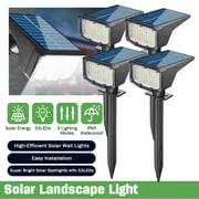 LITOM 4PCS 50LED Super Bright Solar Spotlights Outdoor Solar Pathway Spotlight 3 Modes Garden Patio Light Landscape