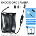 thumbnail image 1 of LITOM 9 Lamp Beads Ip68 Waterproof Industrial Grade Endoscope, 3-in-1 8MM Dual Lens Endoscope, Snake Inspection Camera Borescope Camera for Android, IOS, 1 of 10