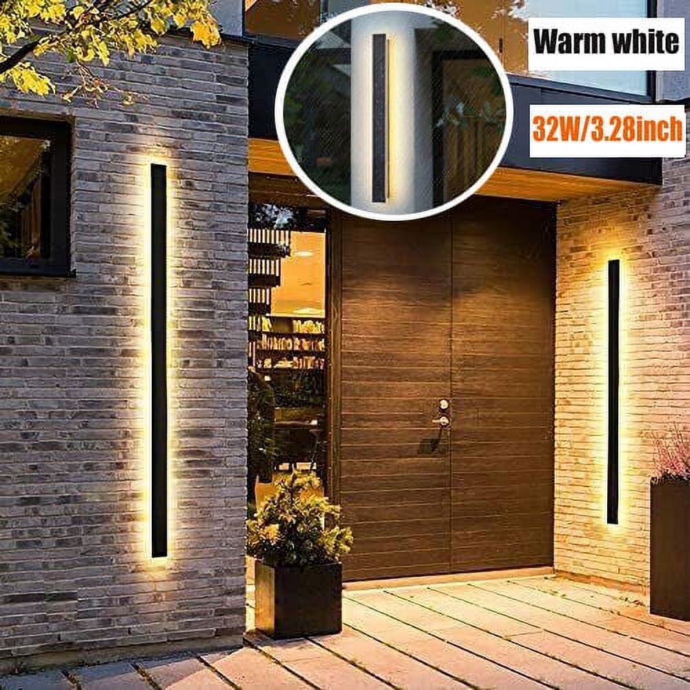 LITOM 100Cm Long Strip Wall Lights Sconce Exterior Modern Waterproof Outdoor Indoor LED Lamp