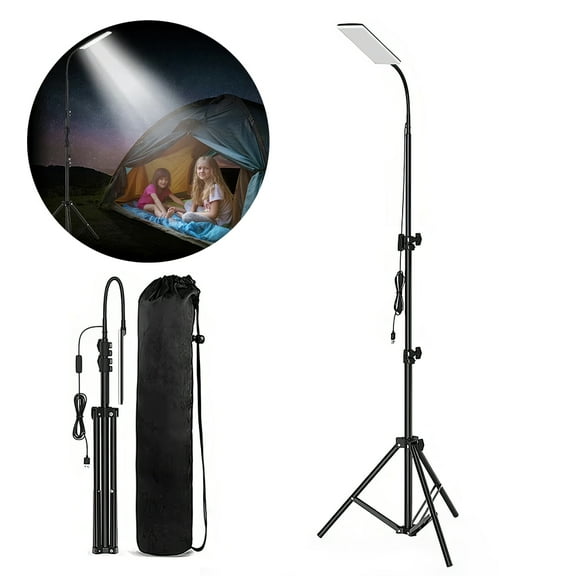 LITOM Outdoor Camping Light, Ultra-Bright Portable Light, LED BBQ Light, Work Light with Camping Stand, 360 Adjustable Hose, Metal Telescopic Tripod Stand, USB Powered.