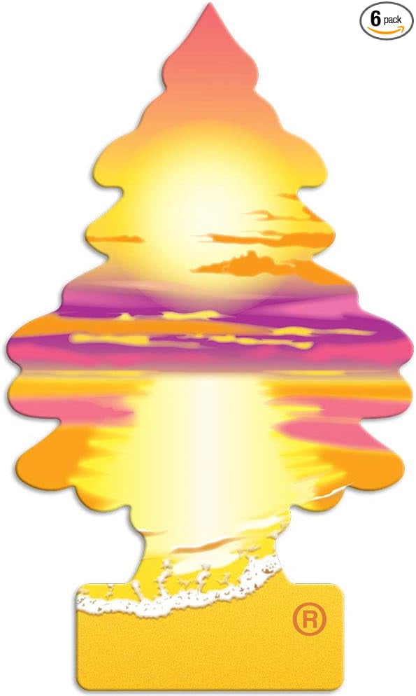 LITTLE Air Fresheners Car Air Freshener. Hanging Tree Provides Long Lasting Scent for Auto or Home. Sunset Beach, 24 Air Fresheners