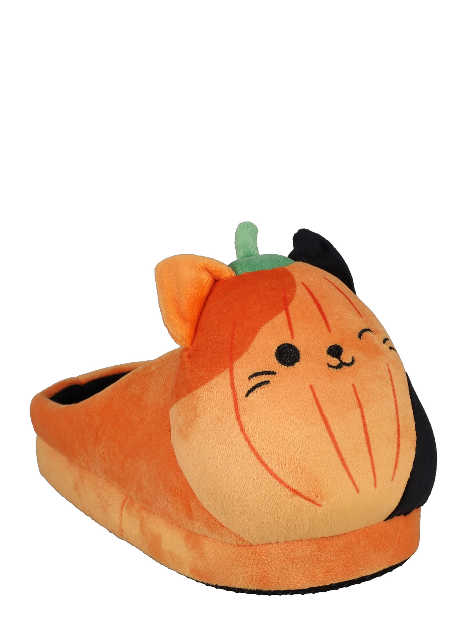 Toddler, Little & Big Kids Squishmallows Cam the Cat Orange Pumpkin Halloween Slipper