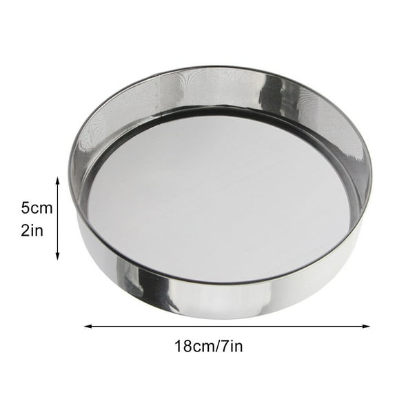 LITTLE HOME 18cm Stainless Steel Flour Sieve with 40 Mesh, Round Fine Mesh Strainer for Baking, Sifting Flour, Powdered Sugar, Cocoa, Kitchen Tools & Gadgets