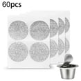 thumbnail image 1 of LITTLE HOME 60Pcs Aluminum Foil Coffee Capsule Seal Lids for Pods, Refillable Coffee Capsule Stickers, 37mm Diameter, Silver, Food-Grade Material, High Temperature Resistance, 1 of 9