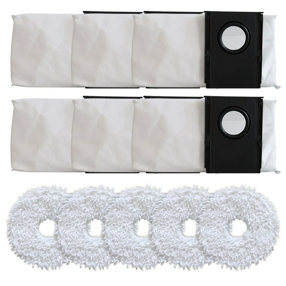 LITTLE HOME for Eureka J15 Pro Ultra Replacement Kit - 5 Microfiber Mop Pads & 6 Dust Bags Set - Vacuum Cleaner Accessories for Efficient Cleaning & Maintenance