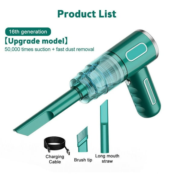 LITTLE HOME Handheld Vacuum Mini Portable Rechargeable Car Vacuum Cleaner Cordless with 14500PA Powerful Suction for Car Home and Office