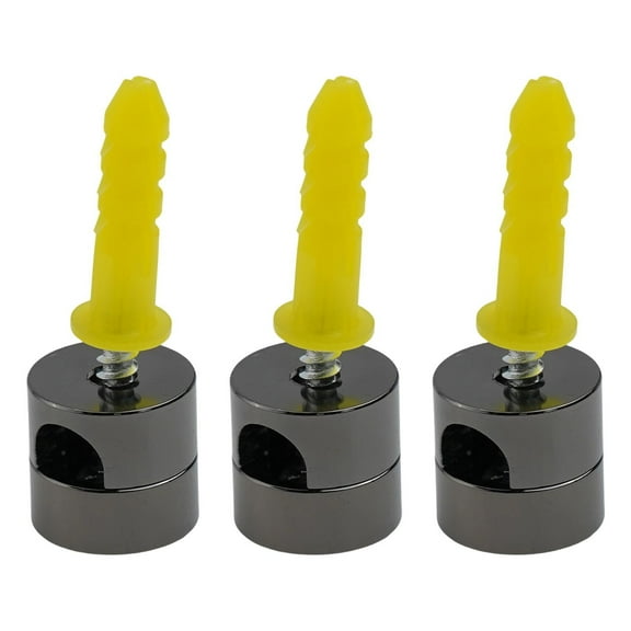 LITTLE HOME Metal Cord Holder Cable Anchors Wire Organizer Set - 3pcs Aluminum Cable Clips for Desk Wall Ceiling - Elegant Durable Charger Organizer for Round Flat Wires Up to 7mm