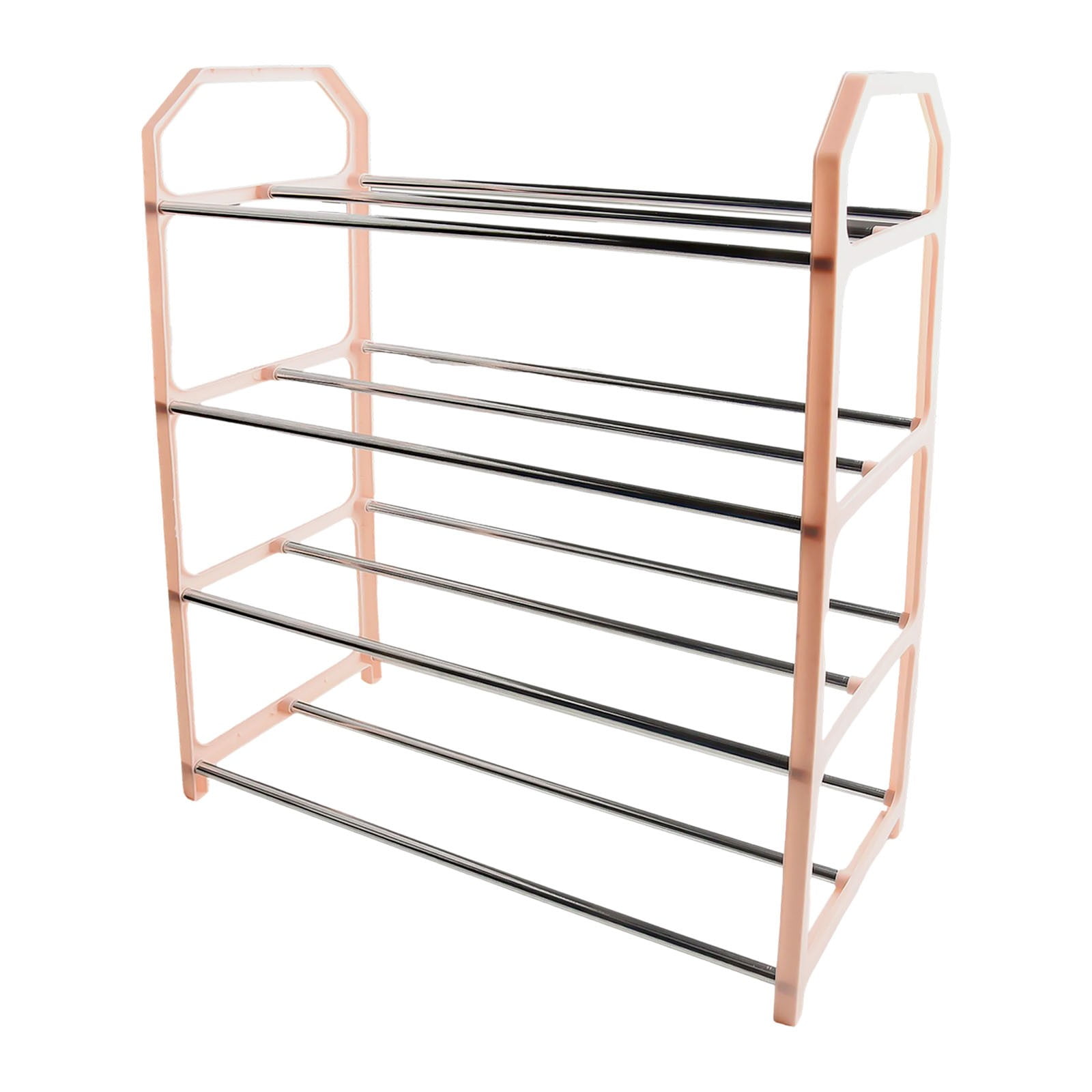 18cm Rack LITTLE HOME Metal Shoe Rack Space-Saving Storage Organizer Multi-Tier ...