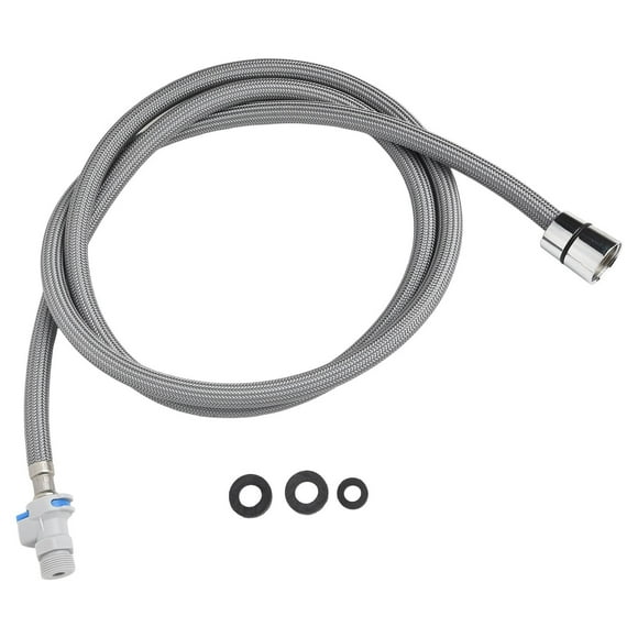 LITTLE HOME Pull Out and Down Kitchen Faucet Hose Attachment 1.5m Grey Nylon Shower Hose Flexible Sprayer Extension for Sink Sprinkler Easy Installation Kink-Free Durable Replacement Part