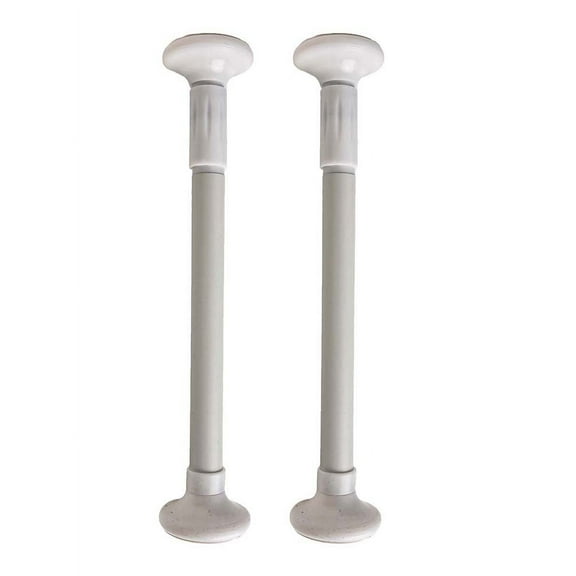 LITTLE HOME Stainless Steel Adjustable Kitchen Sink Bracket Support Legs, 35-50cm Height, White, 2 Pcs, for Durable & Easy Setup for Undermount Sinks, Bottom Installation